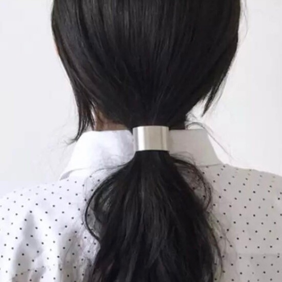 🤎Golden Geometric Metal Hair Tie Cuff - Picture 5 of 6